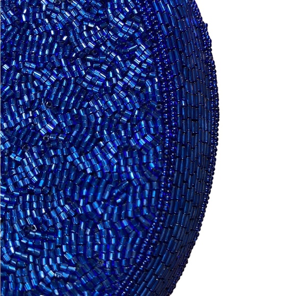 Vintage Royal Blue Génie Evening Beaded Bag - Picture 6 of 6